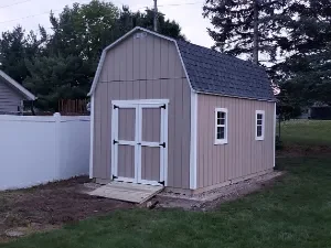 Need extra room? Our barn storage shed features a high-roof profile for added loft space, ideal for motorcycle storage, large tools, or seasonal items. It's a smart pick for anyone needing a big storage shed that delivers durability and charm.